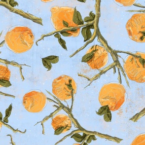 Lemons on blue_large scale