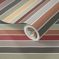 earthy stripes - autumn landscape stripes - stripes fabric