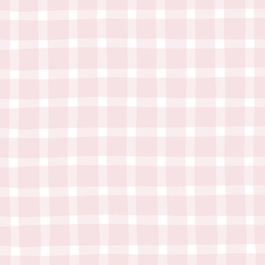 cotton candy gingham - crooked plaid large - plaid fabric