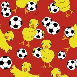 Soccer Chick Petal Solid Color Coordinates Poppy Red