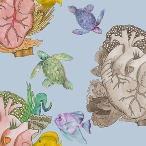 Anatomical Heart Ocean Reef