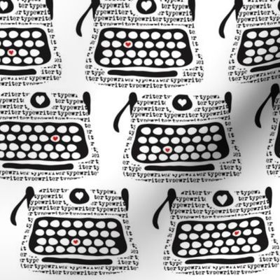 Clickity Clack (I heart in red the typewritten word)! 