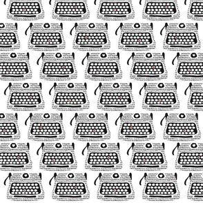 Clickity Clack (I heart in red the typewritten word)! 