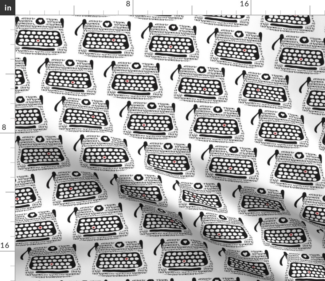 Clickity Clack (I heart in red the typewritten word)! 