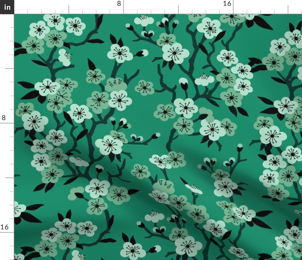 Cherry Blossom - Green