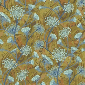 Queen Anne's Lace Marbled Gold