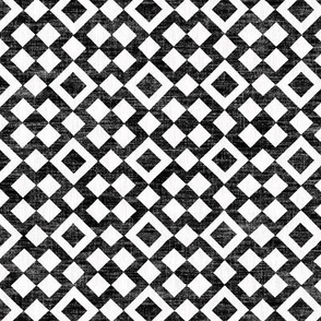 small minimalist geo in black and white linen