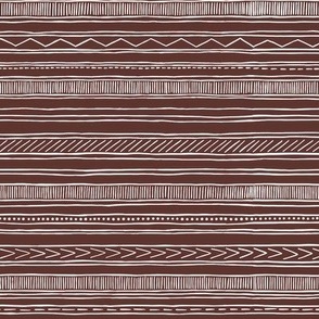 mud cloth stripes - brown - large
