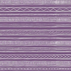 mud cloth stripes - purple - large