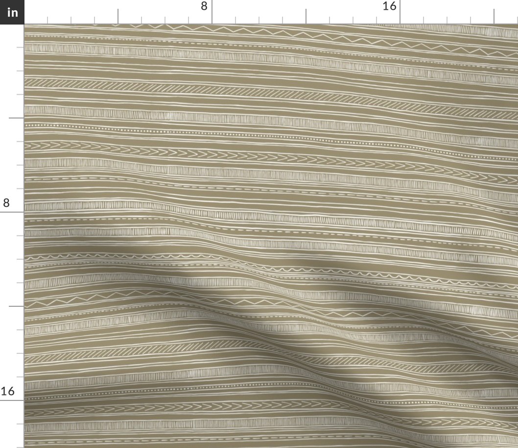 mud cloth stripes - tan - large