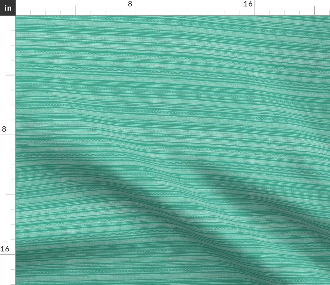 mud cloth stripes - teal - small