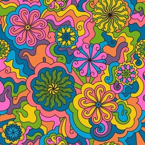 Dreamy Psychedelic rainbow pattern