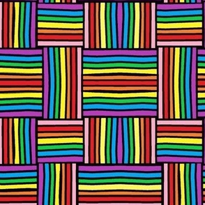 Rainbow Stripes Lawn Chair