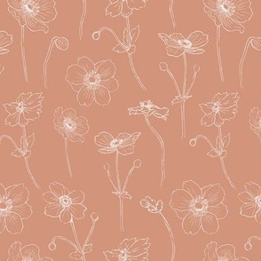 Japanese Anemones floral print 