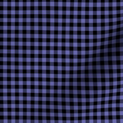 periwinkle and black gingham, 1/4" squares 