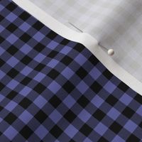 periwinkle and black gingham, 1/4" squares 