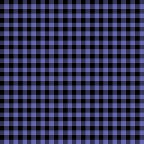 periwinkle and black gingham, 1/4" squares 