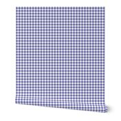 periwinkle and white gingham, 1/4" squares 