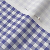 periwinkle and white gingham, 1/4" squares 