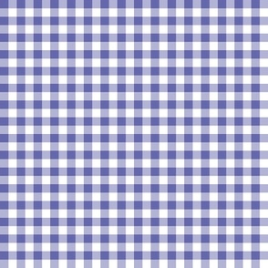 periwinkle and white gingham, 1/4" squares 