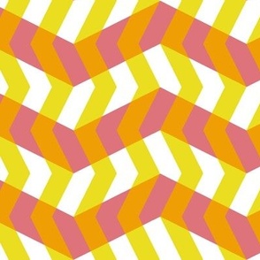 citrus chevron plaid