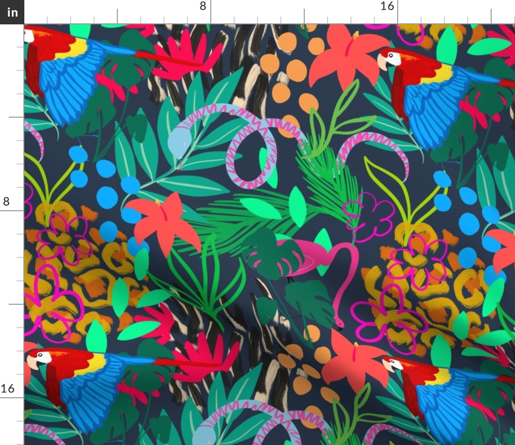 joyful jungle on navy