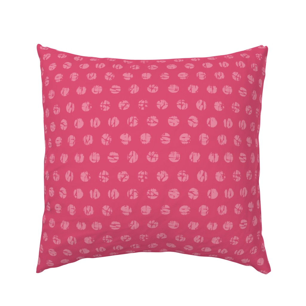 modern textured polka dots geranium pink medium scale