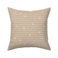 The Minimalist - Ribbons and bows birthday and christmas present theme abstract strings of bows white on nude tan beige