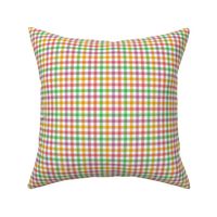 berry gingham with tangerine, 1/4" squares 