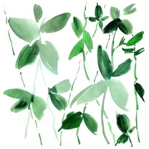 sage greenery - watercolor botanical hand painted nature - Photo Tile