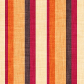 Large jumbo scale // Groovy vertical stripes // jon brown orange and cardinal red retro stripes 
