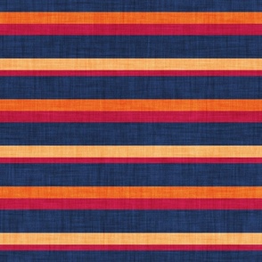 Normal scale // Groovy horizontal stripes // navy blue orange and cardinal red retro stripes 