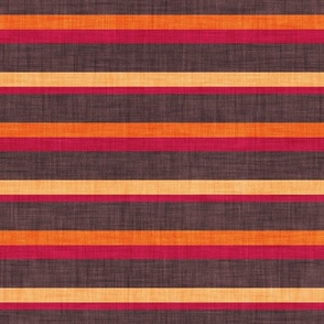 Normal scale // Groovy horizontal stripes // jon brown orange and cardinal red retro stripes 