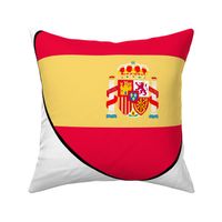 Spanish flag hearts on white