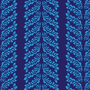 blue acanthus leafy stripes by rysunki_malunki