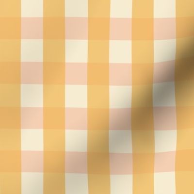 Pink and Yellow Pastel Gingham - medium