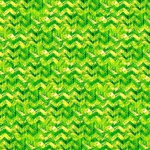 Bright Green Zig Zag stamped pattern 
