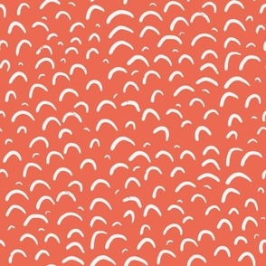 Hand drawn pattern, doodle, red, nursery
