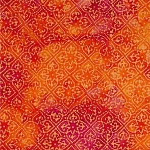 Orange stamped pattern 