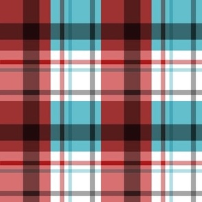 Red Turquoise Plaid Pattern - RTTP