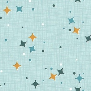 Star-Lite Diner (MidMod Marine Layer) || retro stars & faux atomic texture