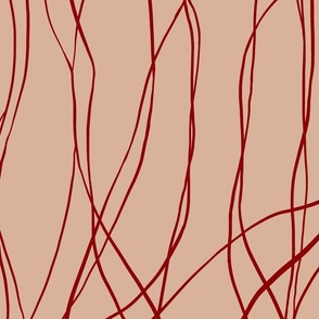 Red lines, modern, abstract