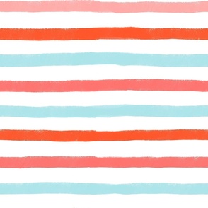 Colorful stripes, hand painted