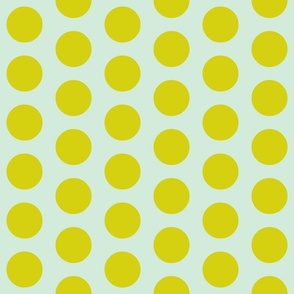 2" dots: citron on aqua
