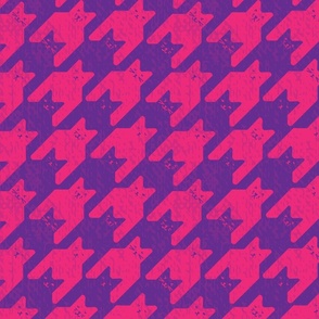 catstooth houndstooth in magenta pink and purple