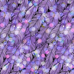 Glam Feather Boa Purple Small- Disco Revival Party- Fluffy Feathers- Elton John- Harry Styles- Carnival- Mardi Gras Celebration- Luxurious Monochrome Wallpaper