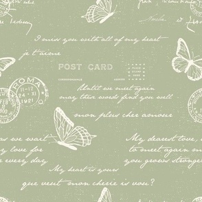 large_Love_Letters_Blush_post_card_green