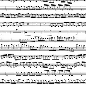 music notes - seamless repeat sheet music - black on white