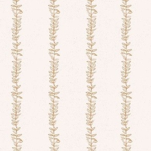 Botanical stripes - leafy stripes - neutral colors - small scale