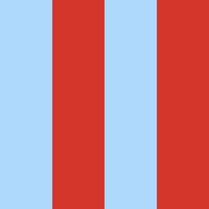 2" colorful cabana (pale blue and red)
